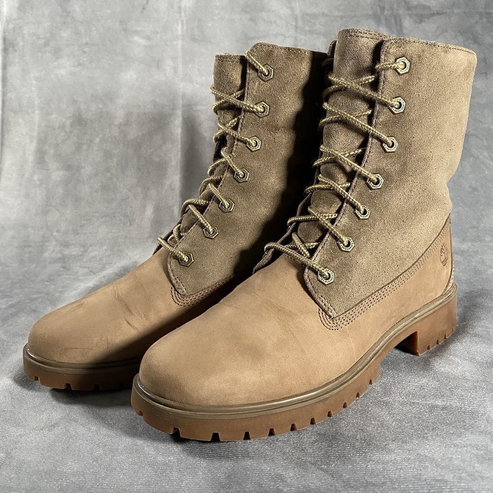 Timberland Jayne Teddy Fleece Waterproof Boots, Fold-Down Women's Sz 8